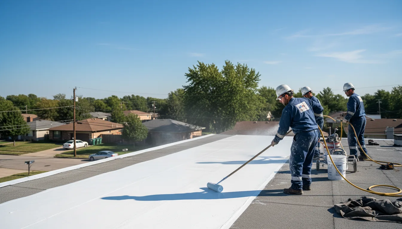 Commercial roof coating in Weogufka, AL near me